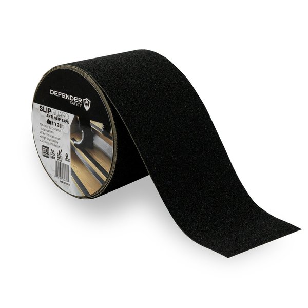 Defender Safety SLIPGUARD AntiSlip Floor Tape 60 Grit Black  4x 30' SGT-BF-37